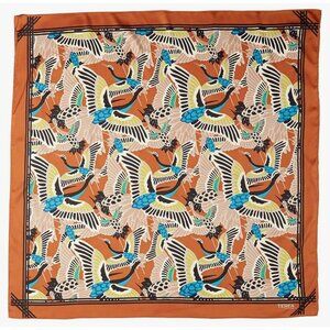 TEREA Women's Standard Aniyah Crane Print Silky Scarf multiple ways to wear NWT